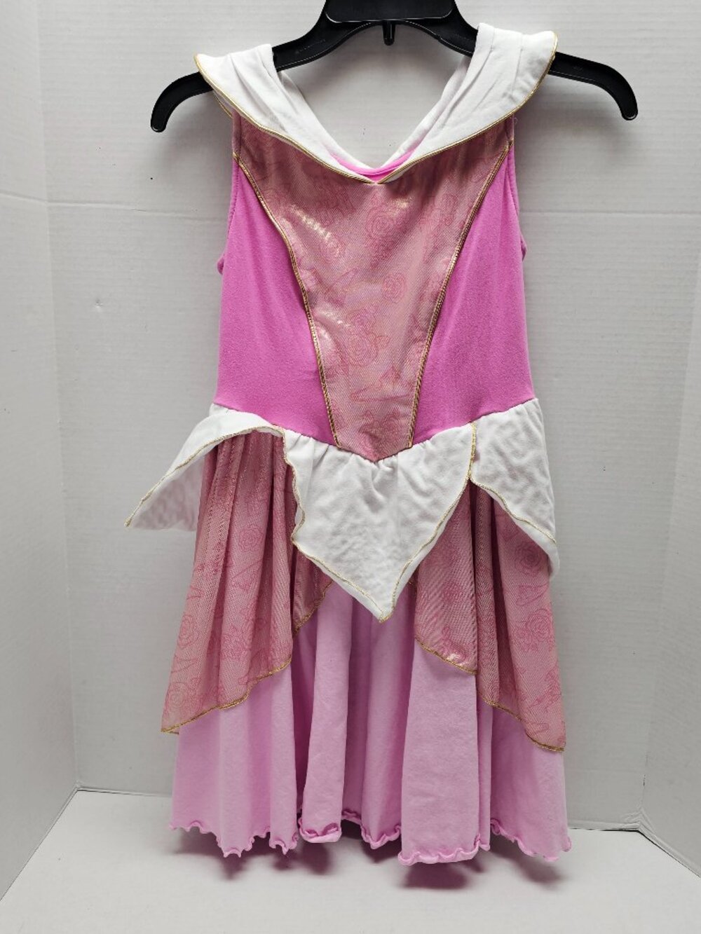 Disney Princess Pink Girls Dress Costume Aurora Dress Up Sleeping Beauty 11 /12